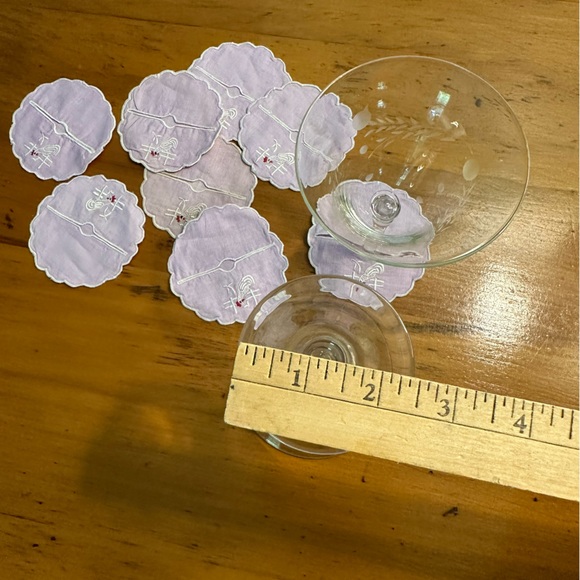 Pale Lavender Wine Coasters - Wine Slippers - Set of 8 - Picture 4 of 10